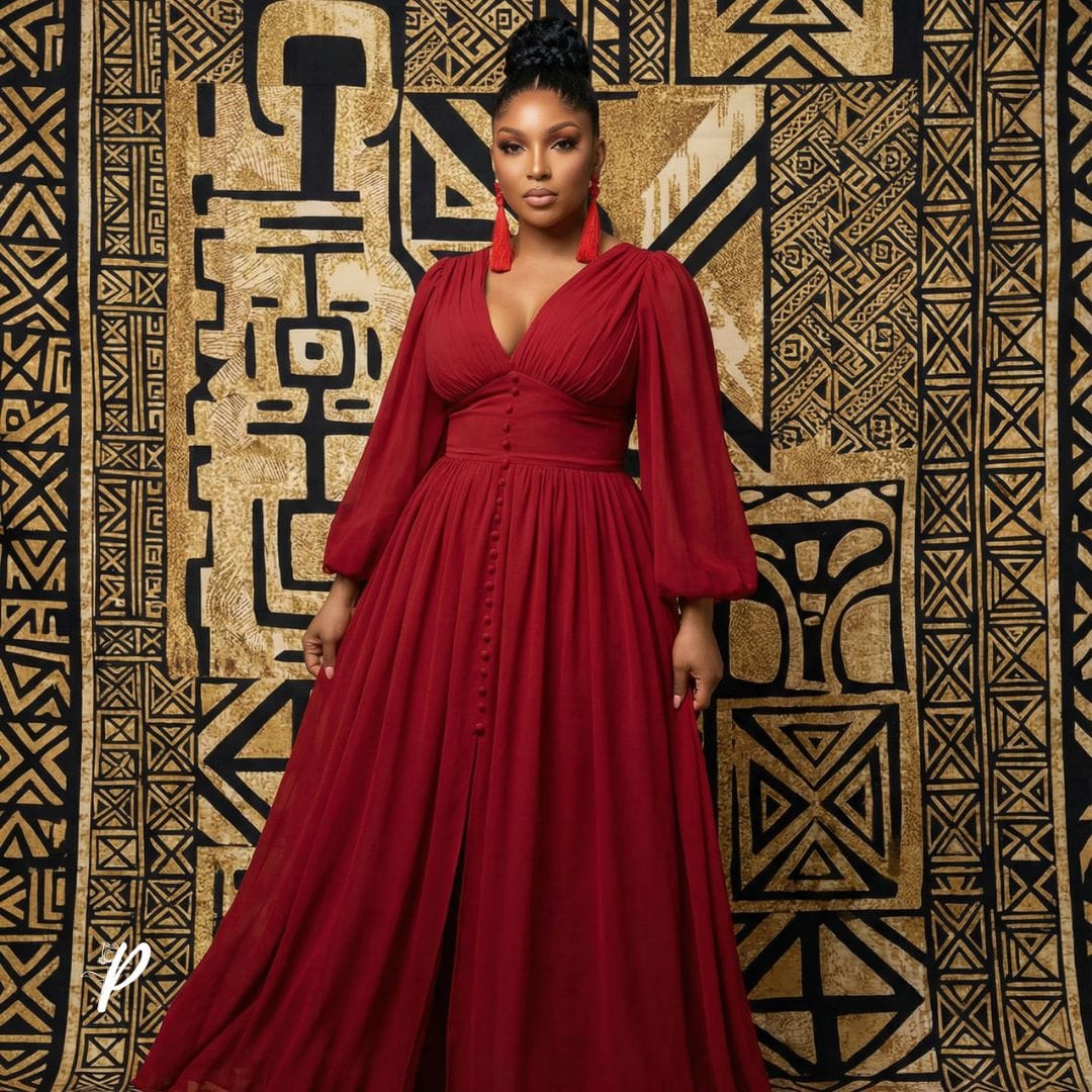 A Siren’s Button Detail Dress